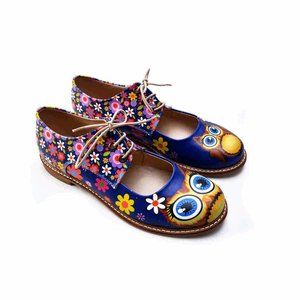 Flowers and Owl Ballerina Shoes - Neefs Line of Goby Shoes